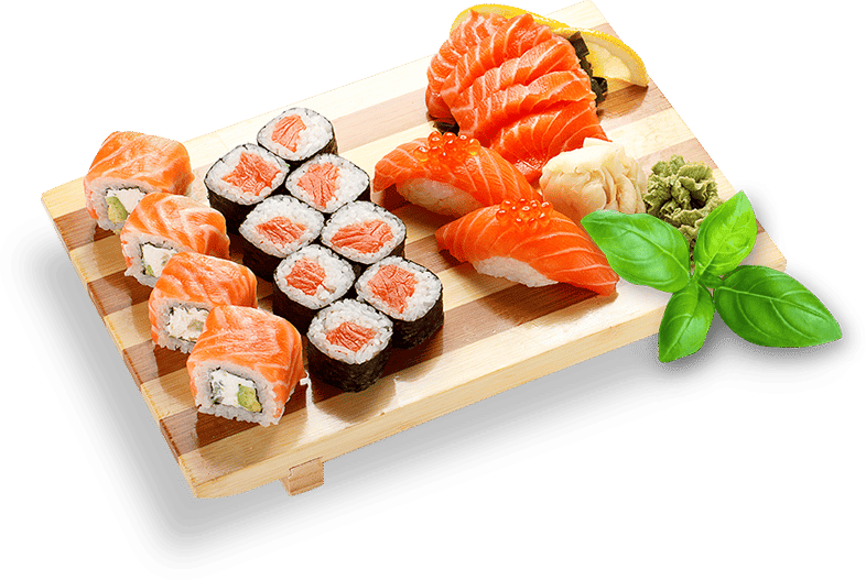 Different varities of sushi
